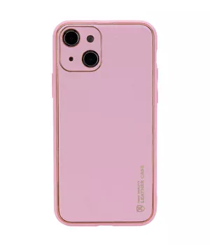 Кожаный чехол Xshield для Apple iPhone 14 (6.1") Розовый / Pink