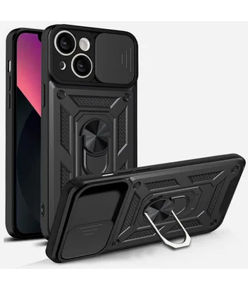 Чохол Ummi Camshield Serge Ring для Apple iPhone 14 (6.1") Чорний / Black