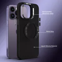 TPU чехол Bonbon Metal Style with MagSafe для Apple iPhone 14 (6.1") Черный / Black