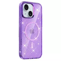 Чохол TPU Eclipse Sparkle (MagFit) для Apple iPhone 14/13 (6.1") Purple