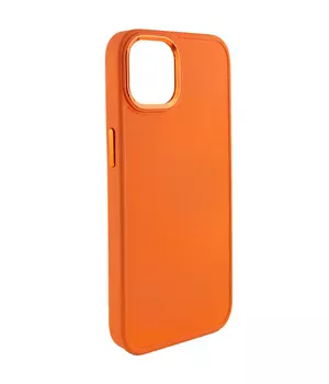 TPU чохол Bonbon Metal Style для Apple iPhone 14 (6.1") Помаранчевий / Papaya