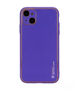 Кожаный чехол Xshield для Apple iPhone 14 (6.1") Фиолетовый / Ultra Violet