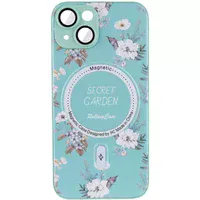 TPU+PC чохол Secret Garden with MagSafe для Apple iPhone 14 (6.1") Mint