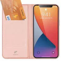 Чехол-книжка Dux Ducis с карманом для визиток для Apple iPhone 14 (6.1") Rose Gold