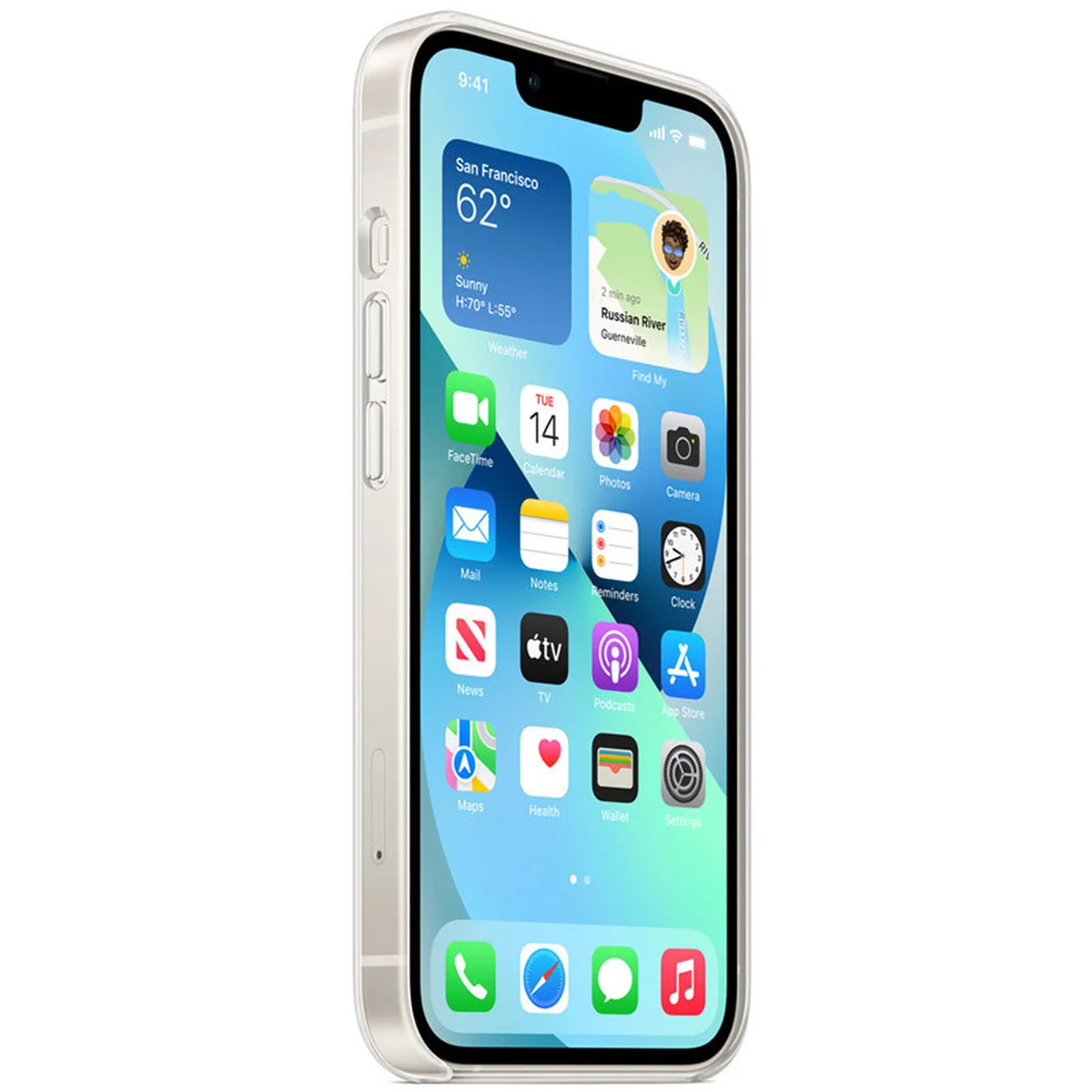 Чохол Clear Case (AAA) with MagSafe and Animation для Apple iPhone 14 (6.1") Clear