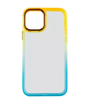 Чехол TPU+PC Fresh sip series для Apple iPhone 14 (6.1") Бирюзовый / Оранжевый