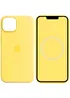 Чехол Silicone case (AAA) full with Magsafe and Animation для Apple iPhone 14 (6.1") Желтый / Canary Yellow