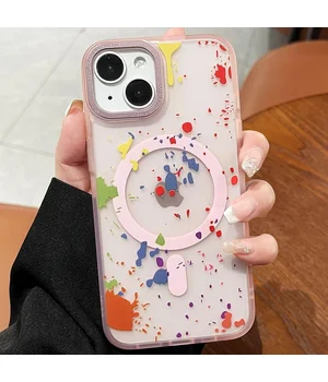 Чехол TPU+PC Flush with MagSafe для Apple iPhone 14 (6.1") Baby pink