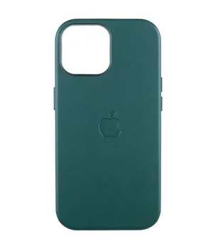 Кожаный чехол Leather Case (AAA) with MagSafe and Animation для Apple iPhone 14 (6.1") Forest Green