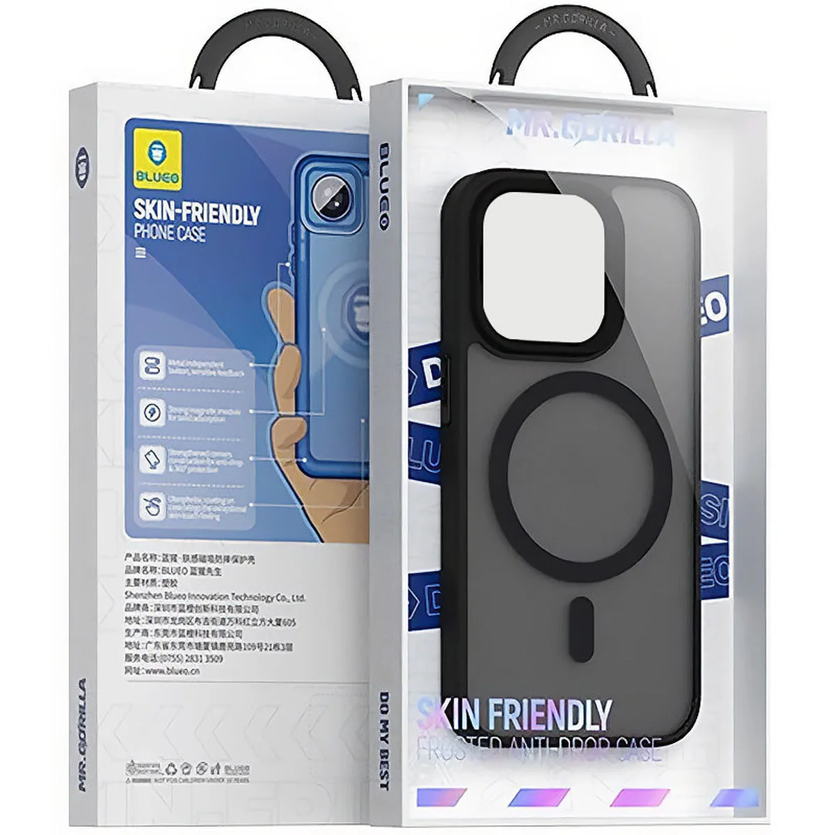 TPU+PC чехол Blueo Skin Friendly Frosted with MagSafe для Apple iPhone 14 / 13 (6.1") Черный