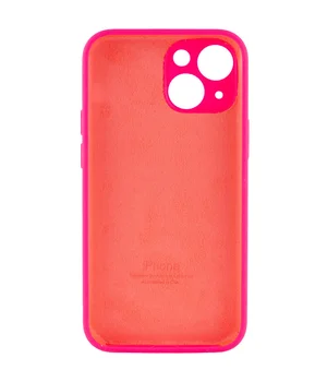 Чохол Silicone Case Full Camera Protective (AA) Apple iPhone 14 (6.1") Рожевий / Barbie pink