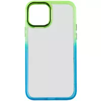 Чехол TPU+PC Fresh sip series для Apple iPhone 14 (6.1") Бирюзовый / Лимонный