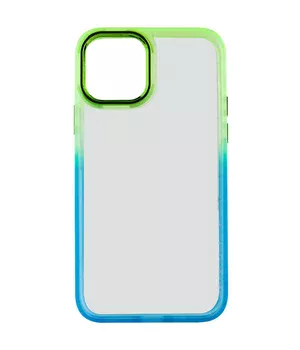 Чехол TPU+PC Fresh sip series для Apple iPhone 14 (6.1") Бирюзовый / Лимонный