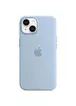 Чохол Silicone case (AAA) full with Magsafe для Apple iPhone 14 (6.1") Синій / Sky