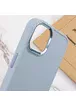 TPU чехол Bonbon Metal Style для Apple iPhone 14 (6.1") Голубой / Mist blue