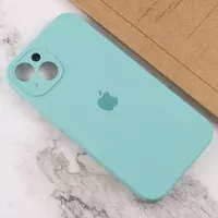 Чехол Silicone Case Full Camera Protective (AA) для Apple iPhone 14 (6.1") Бирюзовый / Marine Green