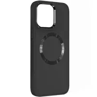 TPU чехол Bonbon Metal Style with MagSafe для Apple iPhone 14 (6.1") Черный / Black