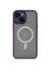 TPU+PC чохол Metal Buttons with MagSafe для Apple iPhone 14 (6.1") Темно-фіолетовий