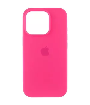 Чехол Silicone Case (AA) Logo with MagSafe для Apple iPhone 14 (6.1") Розовый / Barbie pink
