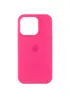 Чехол Silicone Case (AA) Logo with MagSafe для Apple iPhone 14 (6.1") Розовый / Barbie pink