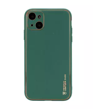 Кожаный чехол Xshield для Apple iPhone 14 (6.1") Зеленый / Army green