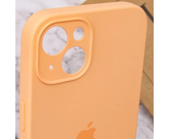 Чохол Silicone Case Full Camera Protective (AA) Apple iPhone 14 (6.1") Помаранчевий / Cantaloupe