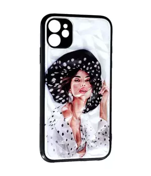 TPU+PC чохол Prisma Ladies для Apple iPhone 14 (6.1") Girl in a hat