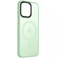 TPU+PC чехол Metal Buttons with MagSafe Colorful для Apple iPhone 14 (6.1") Мятный