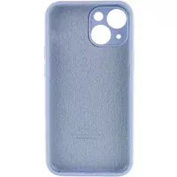 Чехол Silicone Case Full Camera Protective (AA) для Apple iPhone 14 (6.1") Голубой / Lilac Blue / PVH