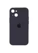 Чехол Silicone Case Full Camera Protective (AA) для Apple iPhone 14 (6.1") Серый / Dark Gray / PVH