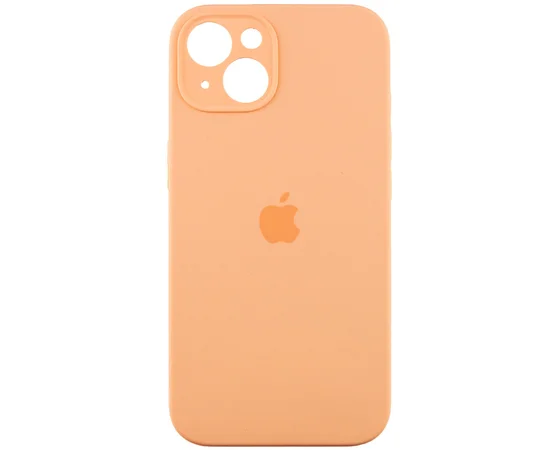 Чехол Silicone Case Full Camera Protective (AA) для Apple iPhone 15 Plus (6.7") Оранжевый / Cantaloupe