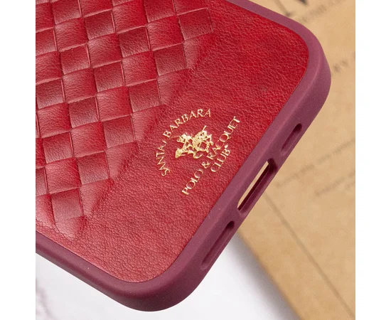 Кожаный чехол Polo Santa Barbara для Apple iPhone 15 Plus (6.7") Red