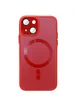 Чехол TPU+Glass Sapphire Midnight with MagSafe для Apple iPhone 15 Plus (6.7") Красный / Red