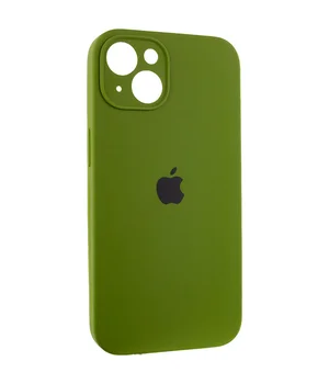 Чехол Silicone Case Full Camera Protective (AA) для Apple iPhone 15 Plus (6.7") Зеленый / Dark Olive