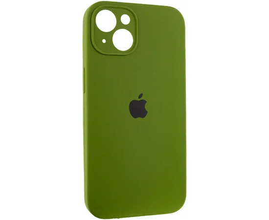 Чохол Silicone Case Full Camera Protective (AA) для Apple iPhone 15 Plus (6.7") Зелений / Dark Olive