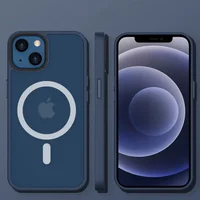 TPU+PC чохол Metal Buttons with MagSafe Colorful для Apple iPhone 15 Plus (6.7") Синій