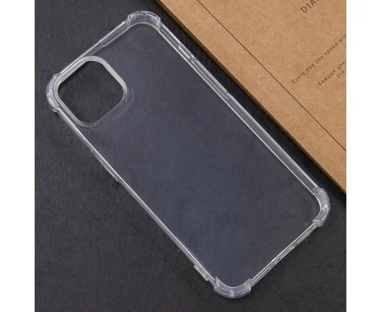 TPU чехол GETMAN Ease logo усиленные углы для Apple iPhone 15 Plus (6.7") Бесцветный (прозрачный)