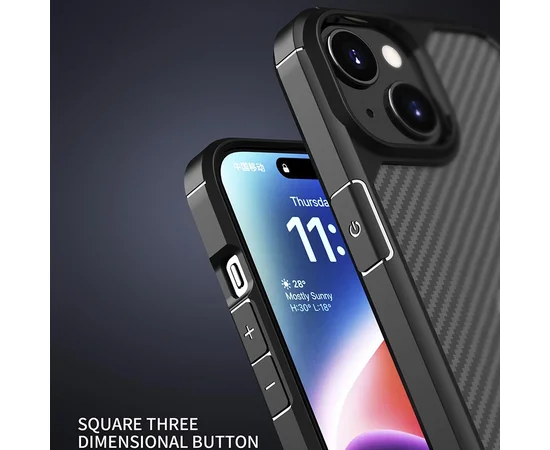 Чехол TPU+PC Line для Apple iPhone 15 Plus (6.7") Black