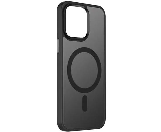 TPU+PC чехол Metal Buttons with MagSafe Colorful для Apple iPhone 15 Plus (6.7") Черный