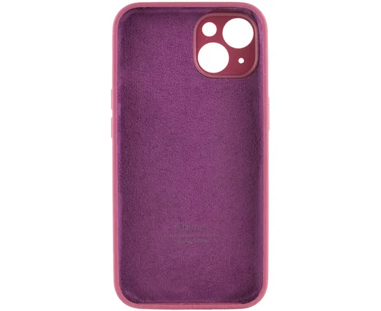 Чехол Silicone Case Full Camera Protective (AA) для Apple iPhone 15 Plus (6.7") Бордовый / Plum