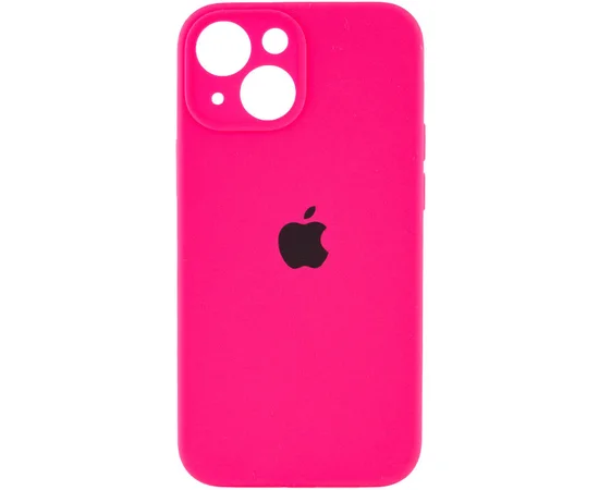 Чехол Silicone Case Full Camera Protective (AA) для Apple iPhone 15 Plus (6.7") Розовый / Barbie pink / PVH