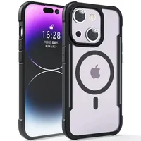 TPU+PC чехол Defense Clear with MagSafe для Apple iPhone 15 Plus (6.7") Черный
