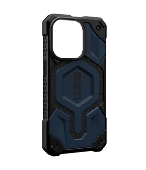 Ударостійкий чохол UAG Monarch Pro with MagSafe Leather Apple iPhone 15 Plus / 14 Plus (6.7") Синій