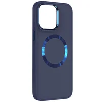 TPU чехол Bonbon Metal Style with MagSafe для Apple iPhone 15 Plus (6.7") Синий / Cosmos Blue