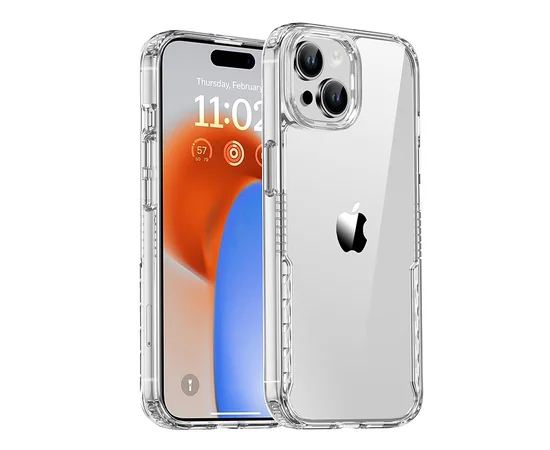 Чехол TPU+PC Multi-Color для Apple iPhone 15 Plus (6.7") Clear