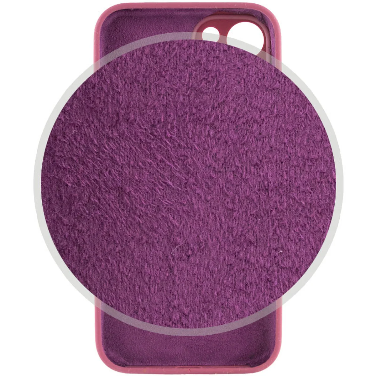 Чехол Silicone Case Full Camera Protective (AA) для Apple iPhone 15 Plus (6.7") Бордовый / Plum