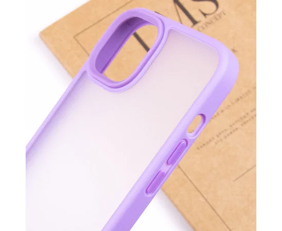 TPU+PC чохол Metal Buttons для Apple iPhone 15 Plus (6.7") Бузковий