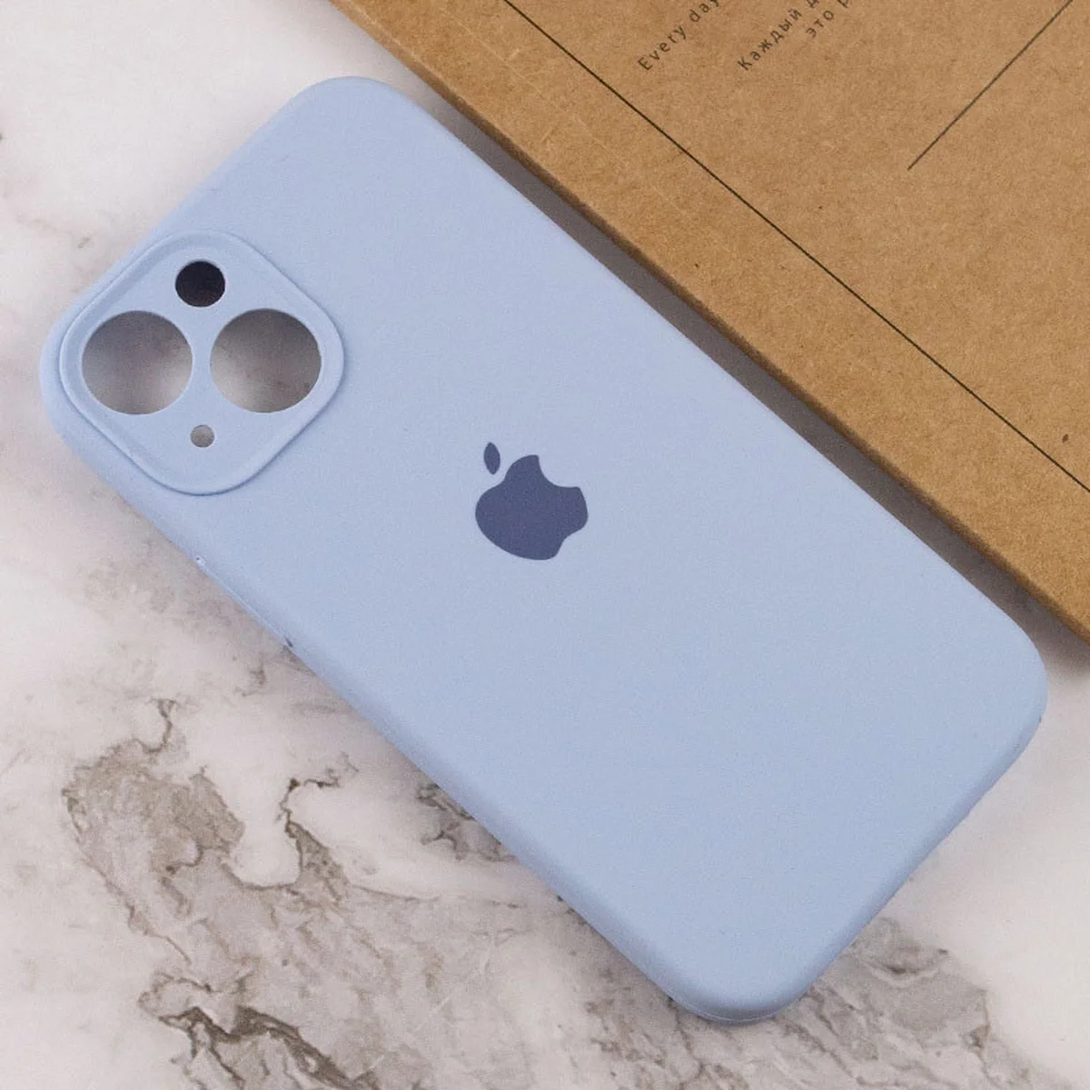 Чохол Silicone Case Full Camera Protective (AA) для Apple iPhone 15 Plus (6.7") Синій / Lilac Blue