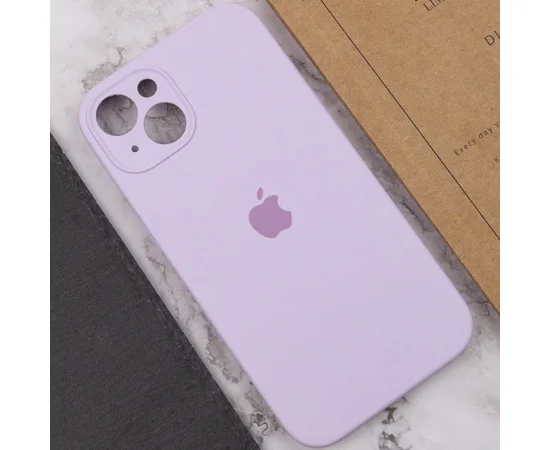 Чехол Silicone Case Full Camera Protective (AA) для Apple iPhone 15 Plus (6.7") Сиреневый / Lilac / PVH