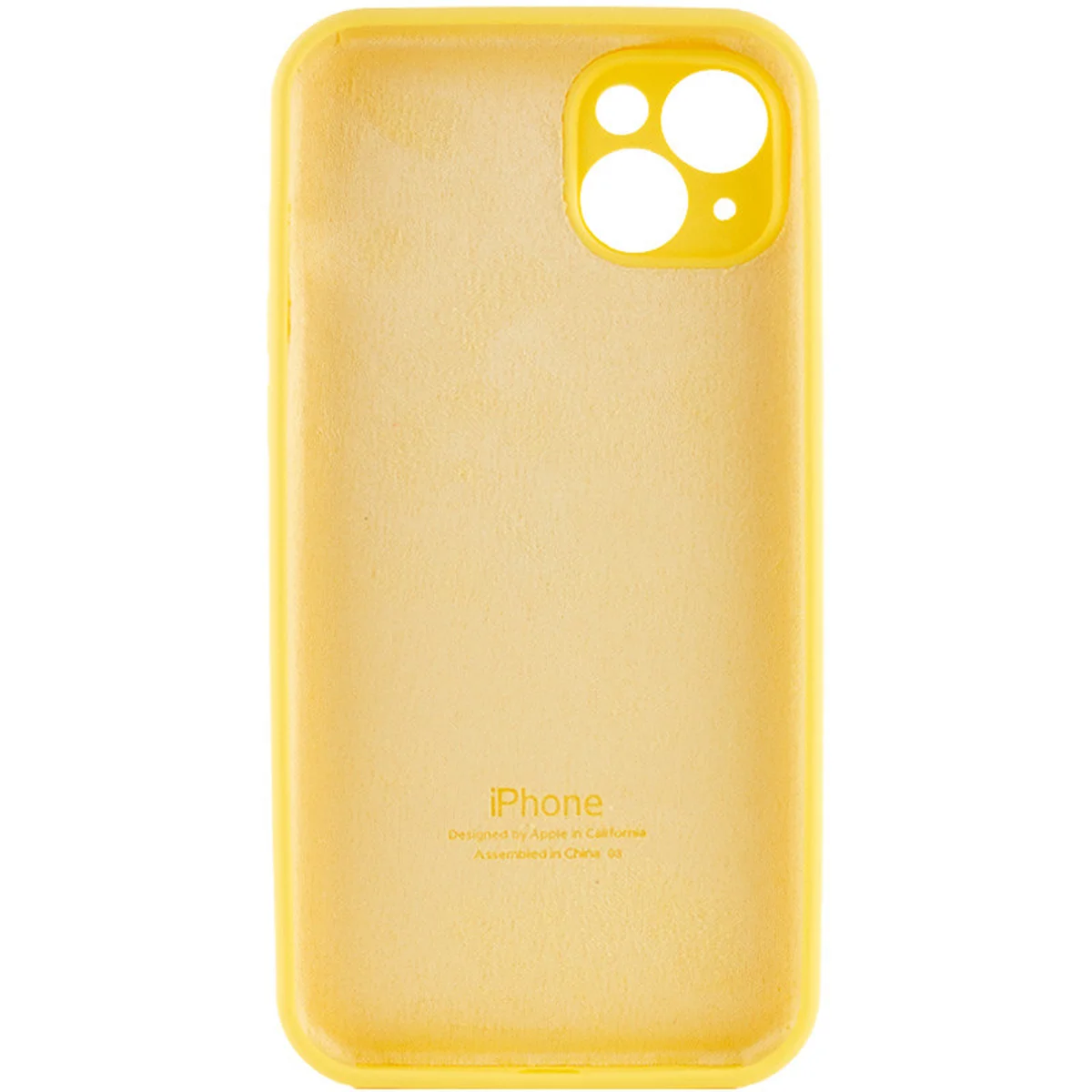 Чехол Silicone Case Full Camera Protective (AA) для Apple iPhone 15 Plus (6.7") Желтый / Yellow